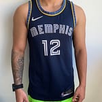Camiseta Regata Basquete NBA Memphis Grizzlies Ja Morant 12 City Edition Azul Escura 2022 Nike
