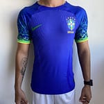 Camisa Brasil Seleção Brasileira Away Azul Jogador Copa do Mundo Catar 2023 Nike