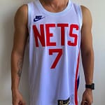 Camiseta Regata Basquete NBA Swingman Brooklyn Nets Durant 7 Classic Edition Branca 2023 Nike
