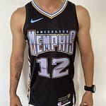 Camiseta Regata Basquete NBA Swingman Memphis Grizzlies Ja Morant 12 City Edition Preta 2023 Nike