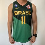 Camiseta Regata Basquete Brasil Gui Santos 11 Verde 2024 Nike