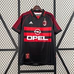 Camisa Retrô Milan Third 1998/1999 Adidas Preta