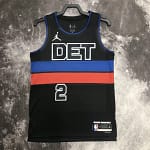 Camiseta Regata Basquete NBA Detroit Pistons 2 Cunningham Statement Edition 2025 Preta Jordan