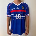 Camisa Retrô Clássica Seleção França Home 1998 - Zidane 10 - Adidas - Azul
