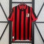 Camisa Milan Home Comemorativa 125 Anos Retrô 2025 Puma Vermelha e Preta