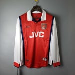 Camisa Retrô Arsenal Home Manga Longa 1998/1999 Nike Vermelha