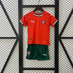 Kit Conjunto Infantil Crianças Camisa e Calção Portugal Home Infantil 25/2026 Puma
