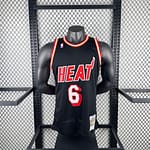 Camiseta Regata Basquete NBA Miami Heat 6 LeBron James Mitchell & Ness Preta 2013/14
