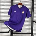 Camisa Retrô Real Madrid Third Dupla Face 2002/2003 Adidas Roxa & Branca