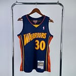 Camiseta Regata NBA Golden State Warriors 30 Stephen Curry Mitchell & Ness Azul Marinho 2009/10