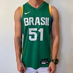 Camiseta Regata Basquete Brasil Olimpíadas 2024 Paris Verde 2024-2025 Nike