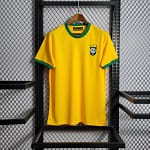 Camisa Retrô Clássica Seleção Brasileira Home - Brasil Amarelo – 1972
