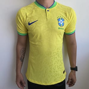 Camisa Brasil Seleção Brasileira Home Amarela Jogador Copa do Mundo Catar 2022 Nike