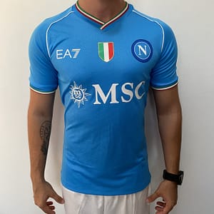 Camisa Napoli Home 2024 Jogador Azul EA7 Armani