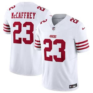 Camisa Jersey NFL San Francisco 49ers 23 McCaffrey - Branca