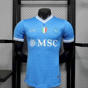 Camisa Napoli Home Versão Jogador 25/2026 Azul EA7 Armani
