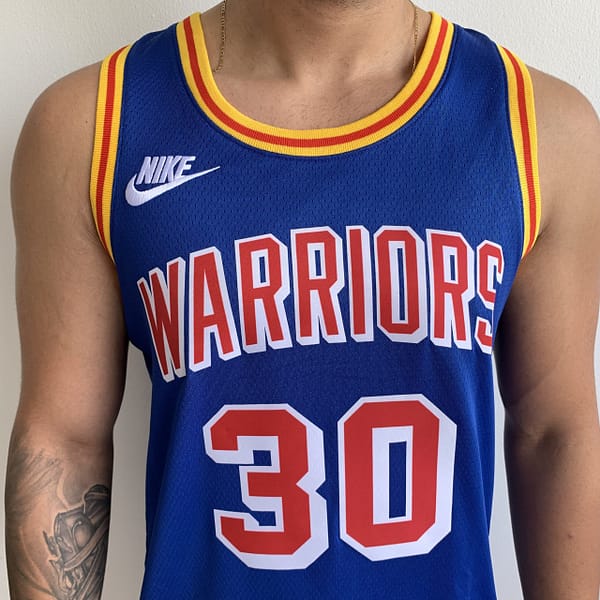 Camiseta Regata NBA Golden States Warriors Curry 30 Classic Edition Azul 2022 Nike - Imagem 3
