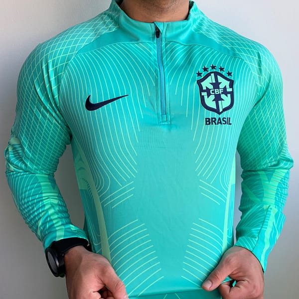 Brasil Conjunto Casaco Jaqueta e Calça Longa 2022 Nike - Imagem 2