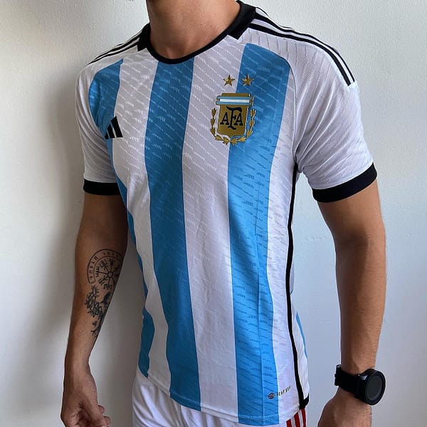 Camisa Seleção Argentina Home Azul Jogador Final Copa do Mundo Catar 2022-2023 Adidas - Imagem 4