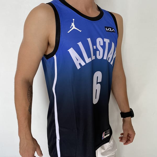 Camiseta Regata Basquete NBA All-Star Game "Team LeBron" Statement Edition LeBron James 6 2023 Azul Nike - Imagem 9