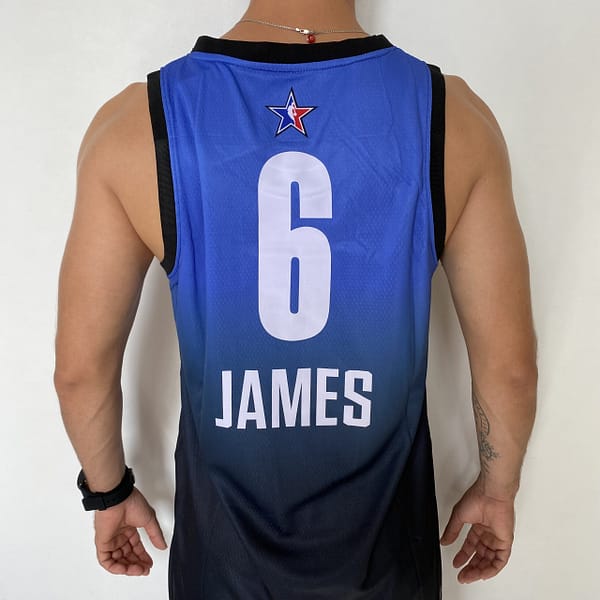 Camiseta Regata Basquete NBA All-Star Game "Team LeBron" Statement Edition LeBron James 6 2023 Azul Nike - Imagem 11