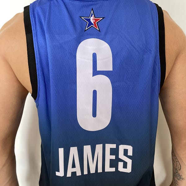 Camiseta Regata Basquete NBA All-Star Game "Team LeBron" Statement Edition LeBron James 6 2023 Azul Nike - Imagem 12