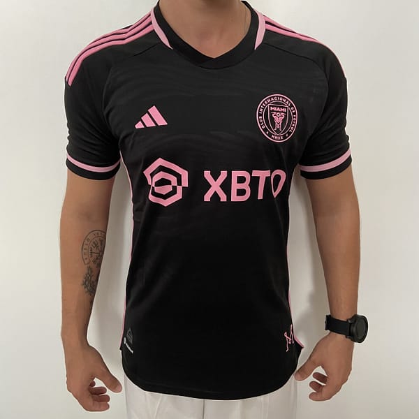 Camisa Inter Miami CF Away 2024 - Messi 10 - Preta Adidas - Versão Jogador - Imagem 2