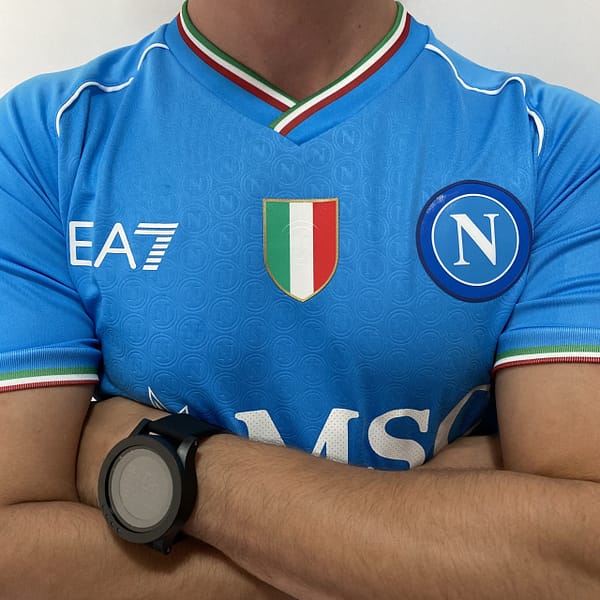 Camisa Napoli Home 2024 Jogador Azul EA7 Armani - Imagem 11