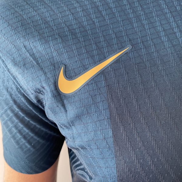 Camisa Al Nassr Away Versão Jogador Cristiano Ronaldo 7 CR7 2024 Nike Verde - Imagem 7