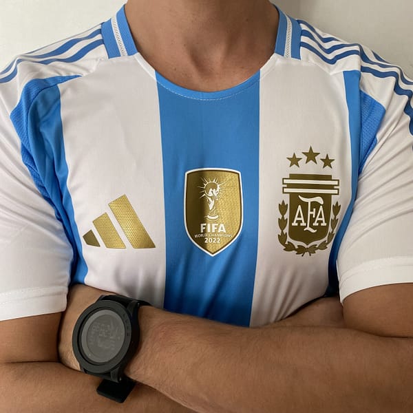 Camisa Seleção Argentina Home Patch Copa do Mundo Catar 2024/25 Adidas - Versão Jogador - Imagem 7
