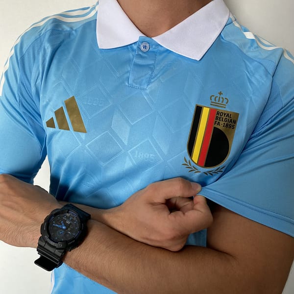 Camisa Seleção Bélgica Away Versão Jogador EuroCopa 2024/25 Adidas Azul - Imagem 9