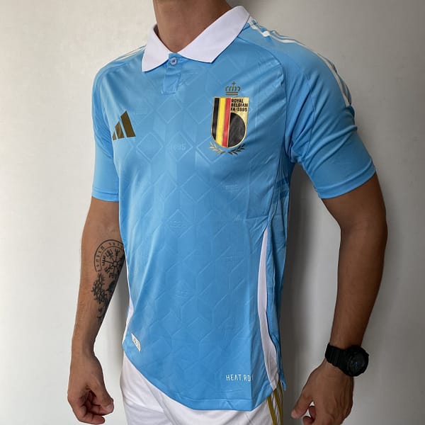 Camisa Seleção Bélgica Away Versão Jogador EuroCopa 2024/25 Adidas Azul - Imagem 10