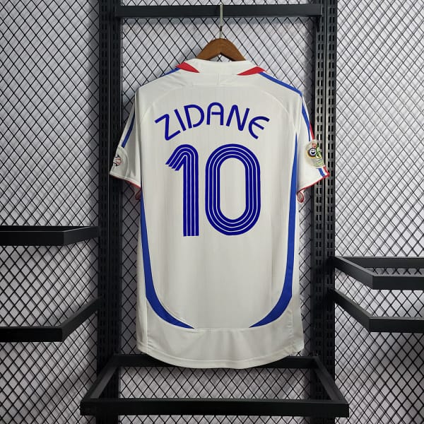 Camisa Retrô Clássica Seleção França Away Versão Torcedor 10 Zidane 2006 Adidas - Imagem 2