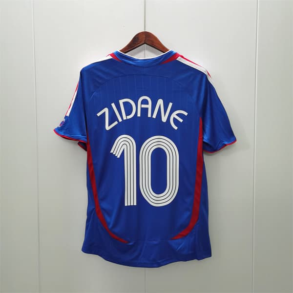 Camisa Retrô Clássica Seleção França Home Versão Torcedor 10 Zidane 2006 Adidas - Imagem 2