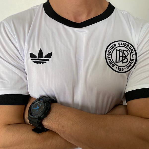 Camisa Retrô Clássica Alemanha Especial 125 Anos Branca 2025 Adidas - Imagem 6