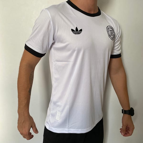 Camisa Retrô Clássica Alemanha Especial 125 Anos Branca 2025 Adidas - Imagem 8