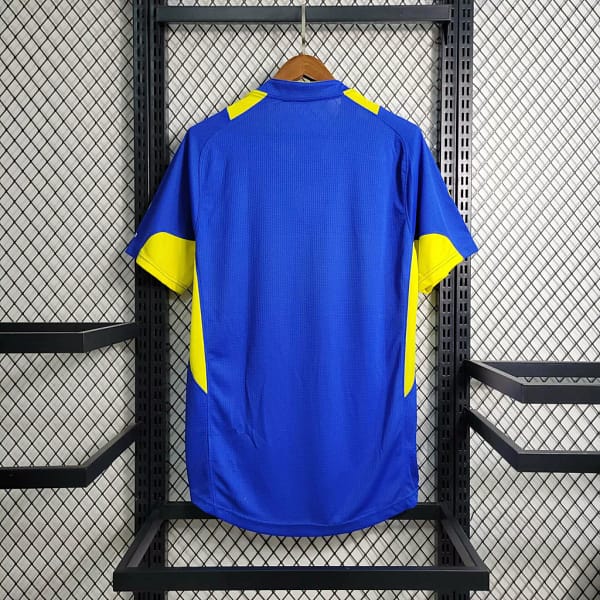 Camisa Retrô Boca Juniors Home Centenário 2005 Nike Azul Amarela - Imagem 3