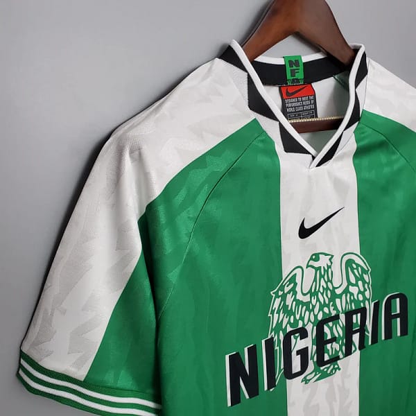 Camisa Retrô Clássica Seleção Nigéria Home 1996 Verde Nike - Imagem 3