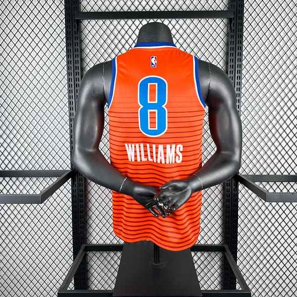 Camiseta Regata Basquete NBA OKC Oklahoma Thunder 2 Shai Gilgeous-Alexander Statement Edition 2025 Laranja Nike - Imagem 2