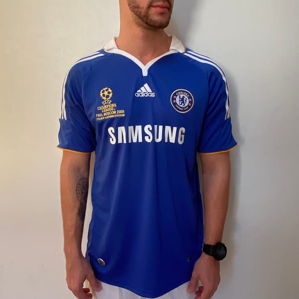Camisa Retrô Chelsea Home Didier Drogba 11 - Final Champions League - 2007/08 Azul Adidas - Imagem 2