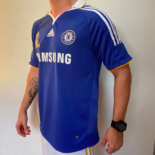 Camisa Retrô Chelsea Home Didier Drogba 11 - Final Champions League - 2007/08 Azul Adidas - Imagem 7