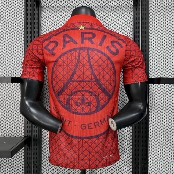 Camisa Paris Saint-Germain - PSG Especial Comemorativa Versão Jogador 2025/26 Vermelha Nike - Imagem 4