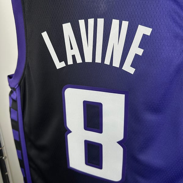 Camiseta Regata Basquete NBA Sacramento Kings 8 Lavine Statement Edition 2025 Roxa Jordan - Imagem 10