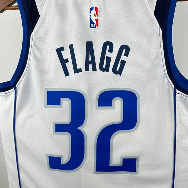 Camiseta Regata NBA Dallas Mavericks 32 Flagg Association Edition Branca 2025 Nike - Imagem 8