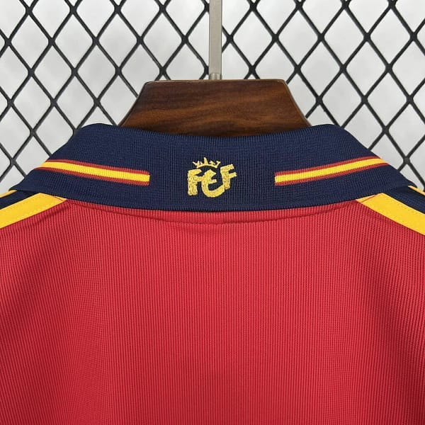 Camisa Retrô Clássica Seleção Espanha Home 1998 Vermelha Adidas - Imagem 5