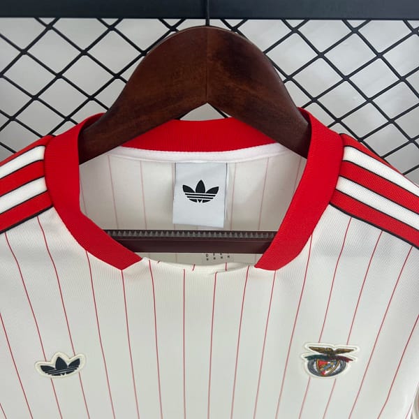 Camisa Benfica Terrace Icons Unissex 2025 Bege Adidas - Imagem 2