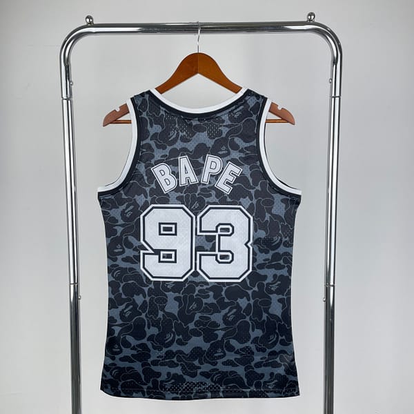 Camiseta Regata NBA Brooklyn Nets BAPE Mitchell & Ness Preta 1993 - Imagem 2
