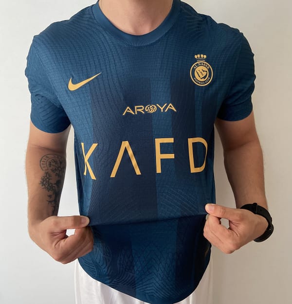 Camisa Al Nassr Away Versão Jogador Cristiano Ronaldo 7 CR7 2024 Nike Verde - Imagem 16