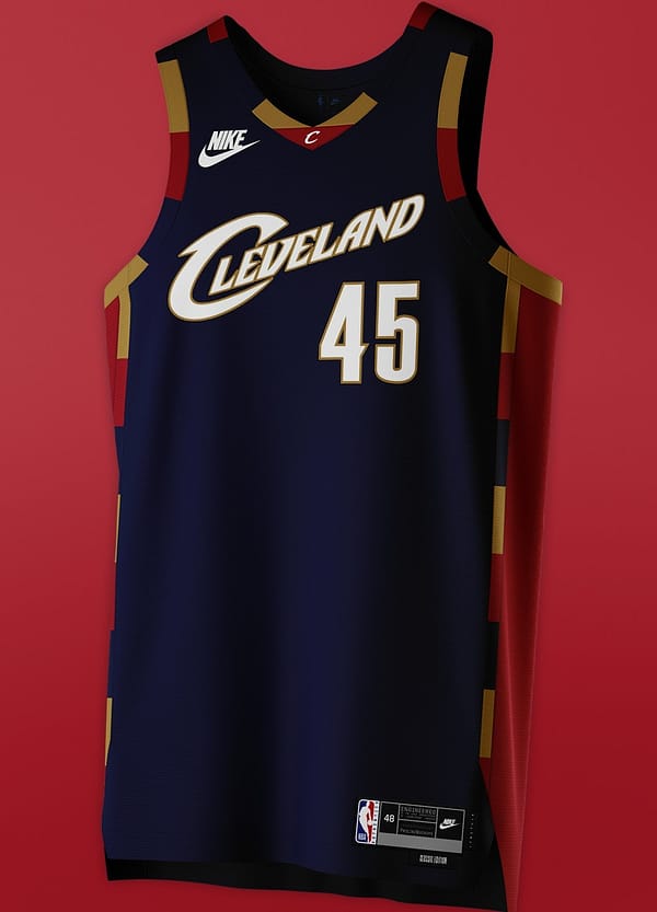 Camiseta Regata Basquete NBA Cleveland Cavaliers Classic Edition Azul 25/2026 Nike - Imagem 3